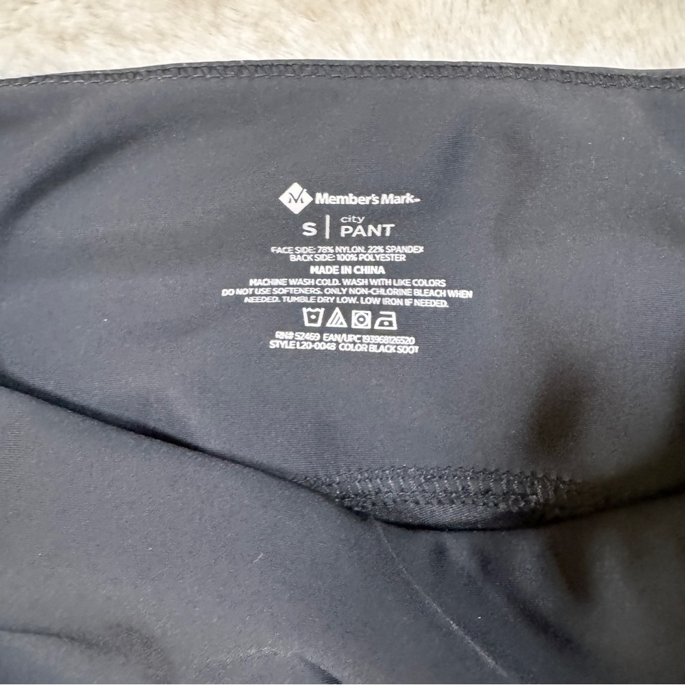 Member's Mark City Pant - Black High-Rise Legging w/ Zipper Pocket - Small - Picture 7 of 10